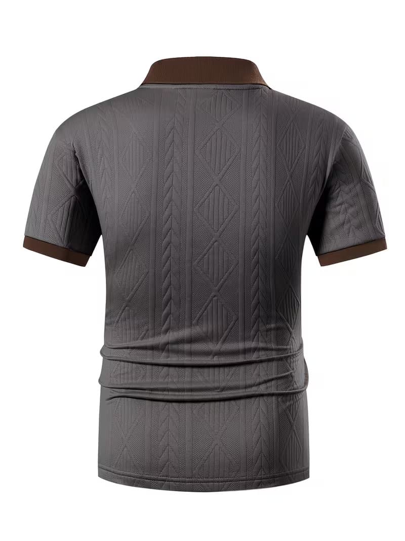 High-Quality Men'S Short Sleeve Collared Golf Polo Shirt gallery image 3