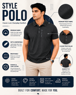 Breathable Solid Color Polo T ShirtPACK OF 5 ( WHITE | BLACK | PINK | GREY| PURPLE)