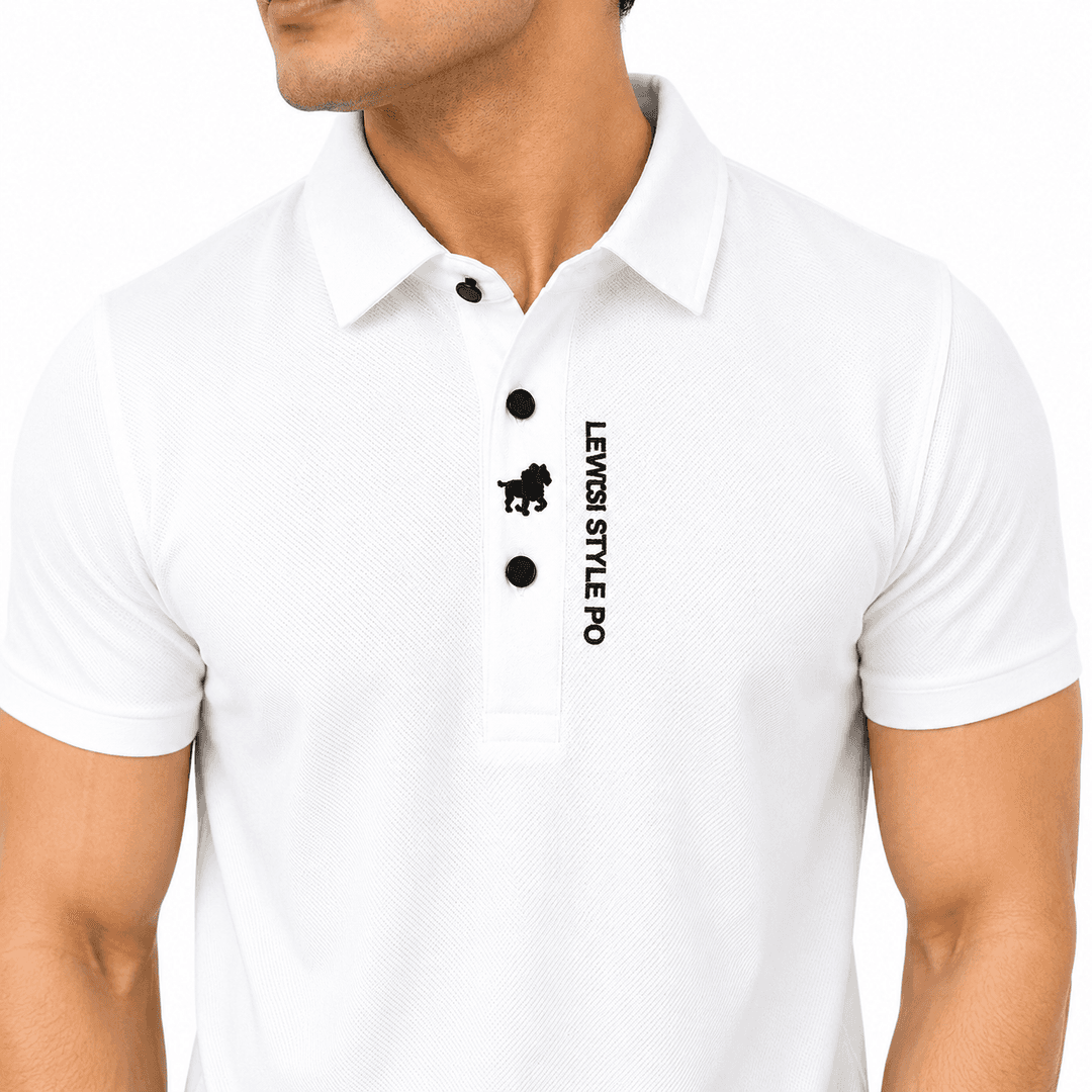 Breathable Solid Color Polo T ShirtPACK OF 5 ( WHITE | BLACK | PINK | GREY| PURPLE) gallery image 7