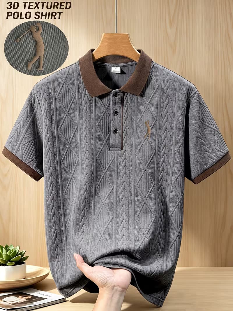 High-Quality Men'S Short Sleeve Collared Golf Polo Shirt